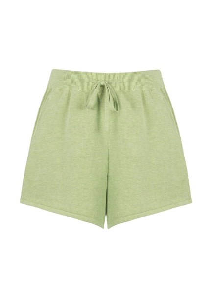 Organic Cotton Mint Mini Knit Shorts - 8
