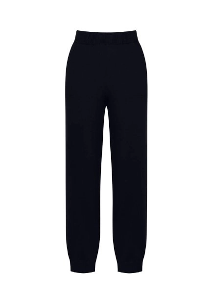 Organic Cotton Navy Knit Pants - 8