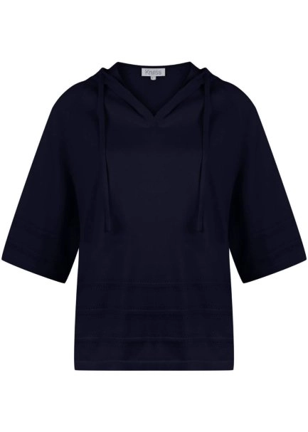 Organic Cotton Navy Knit Top - 7