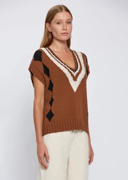 ORGANIC COTTON OVERSIZE KNIT VEST - 3