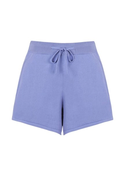 Organic Cotton Purple Mini Knit Shorts - 8