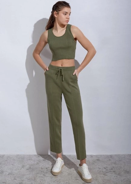 Organıc Cotton Rosemary Knıt Pants - 4