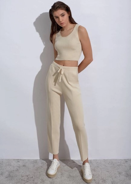 Organic Cotton Sand Crop Knit Top - 3