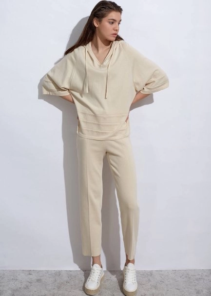 Organic Cotton Sand Knit Top - 2