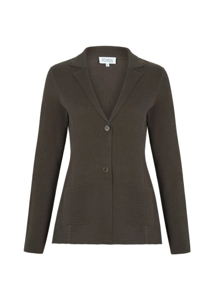 Organic Cotton Special Knit Design Khaki Jacket - 8