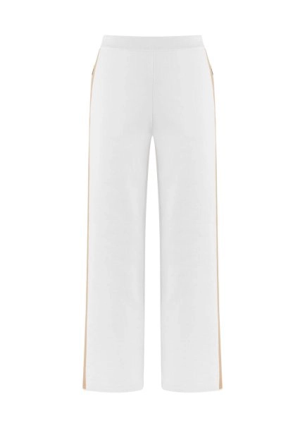 ORGANIC COTTON WHITE BEIGE KNIT PANTS - 6