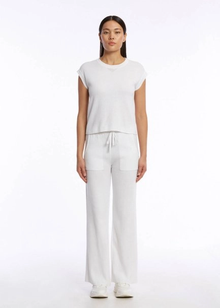 ORGANIC COTTON WHITE KNIT TOP - 2