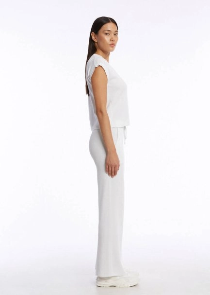 ORGANIC COTTON WHITE KNIT TOP - 4