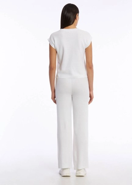 ORGANIC COTTON WHITE KNIT TOP - 5