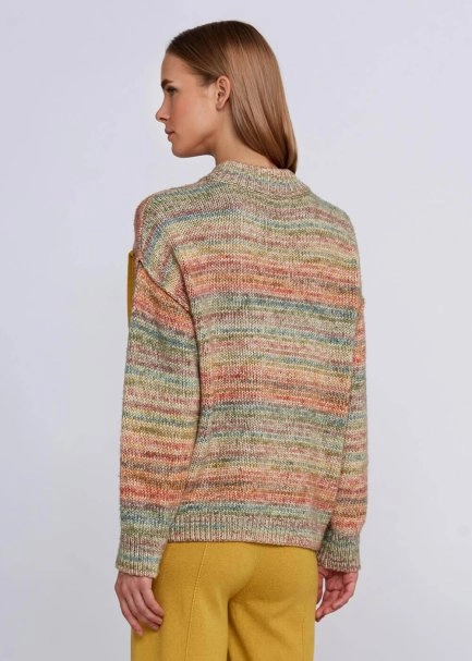 Organic Cotton Wool Blend Multıcolor Knit Sweater - 3