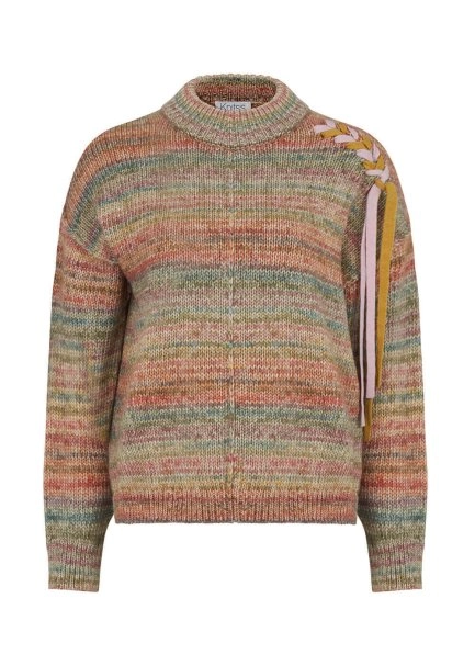 Organic Cotton Wool Blend Multıcolor Knit Sweater - 8