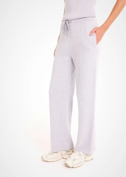Organik Pamuk Açık Gri Loungewear Triko Pantolon - 4