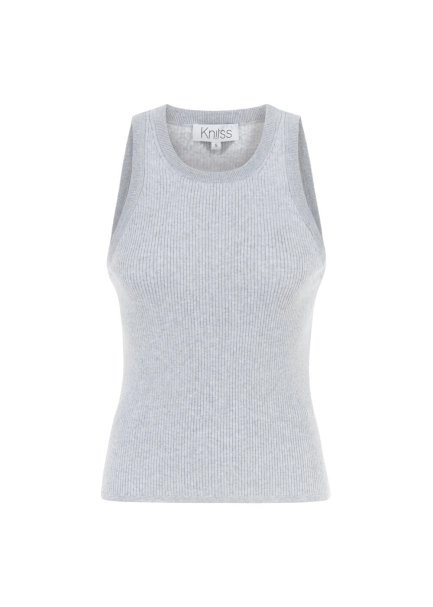 Organik Pamuk Açık Gri Loungewear Triko Üst - 6