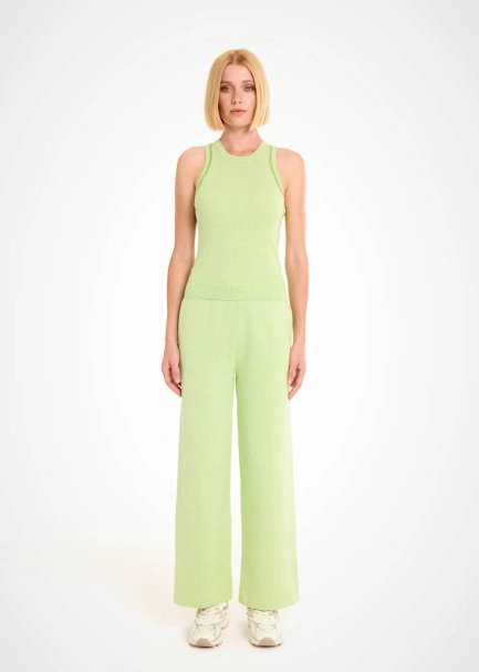 Organik Pamuk Açık Yeşil Loungewear Triko Üst - 2