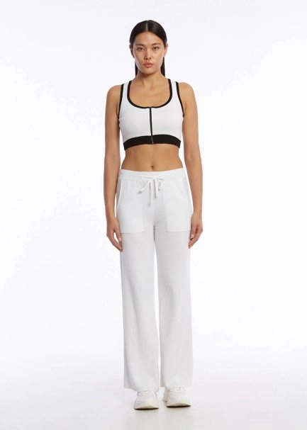 Organik Pamuk Beyaz Triko Pantolon - 2