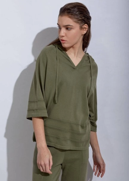 Organik Pamuk Haki Triko Üst - 3