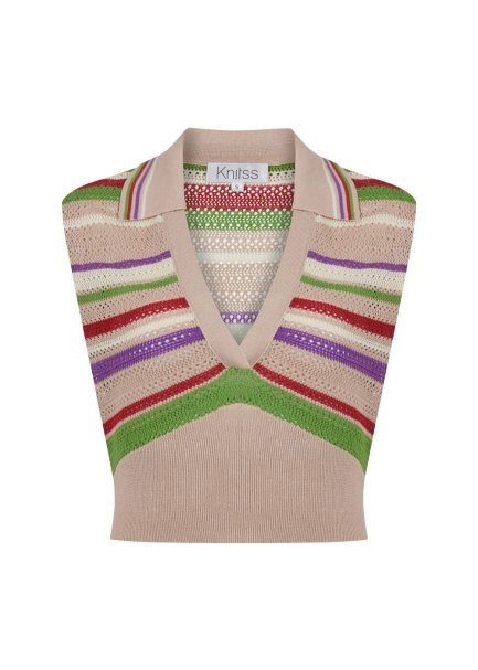 Organik Pamuk Keten Karışımlı Bej Triko Üst - 6