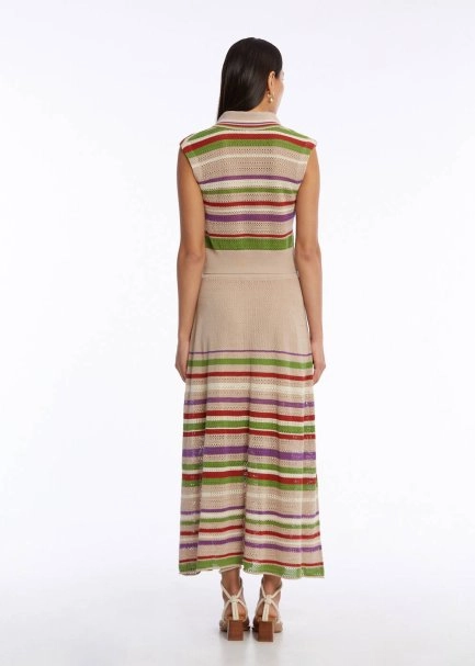 Organik Pamuk Keten Karışımlı Bej Triko Üst - 5