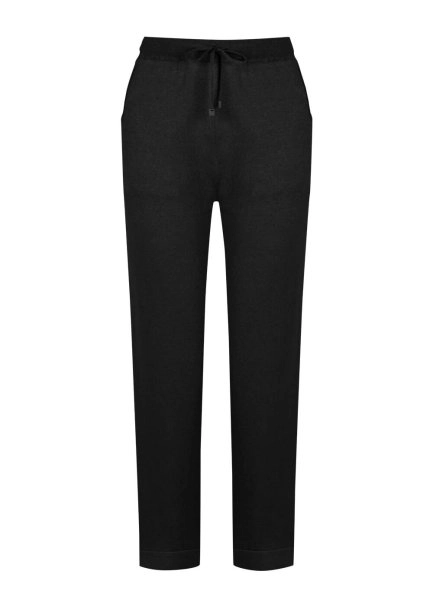 Organik Pamuk Keten Karışımlı Triko Pantolon Siyah - 6