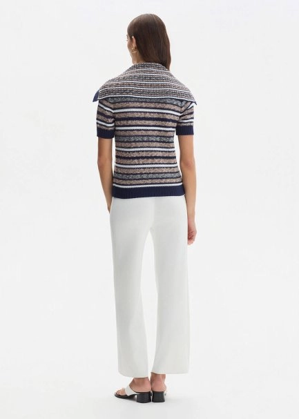 Organik Pamuk Marin Nakışlı Triko Üst - 5