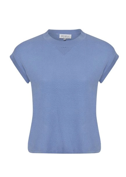 Organik Pamuk Mavi Triko Üst - 7