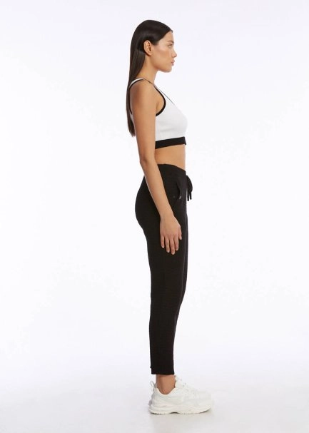 Organik Pamuk Siyah Triko Spor Pantolon - 4