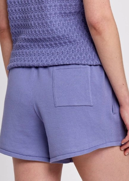 Organik Pamuk Mor Mini Triko Şort - 7