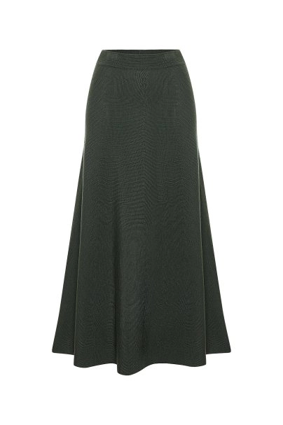 Ottoman Knit A Form Green Skirt - 6
