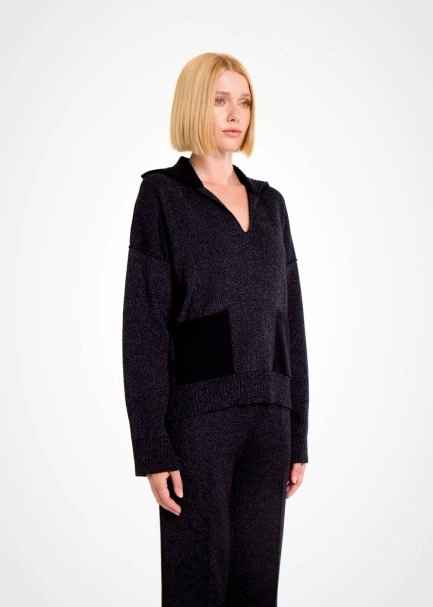 OVERSIZE BLACK SWEATER - 4