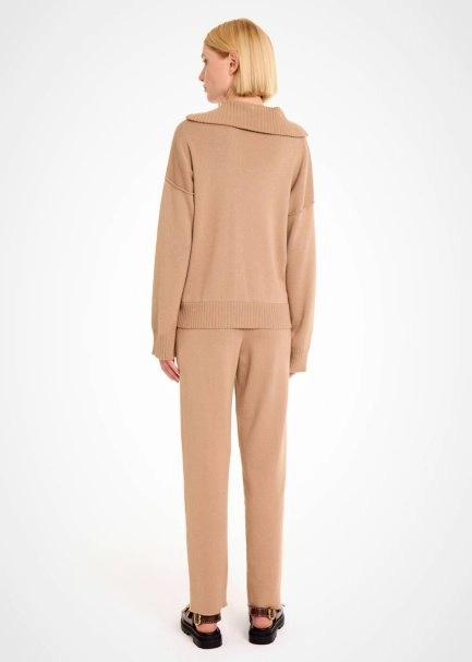 OVERSIZE CAMEL SWEATER - 5
