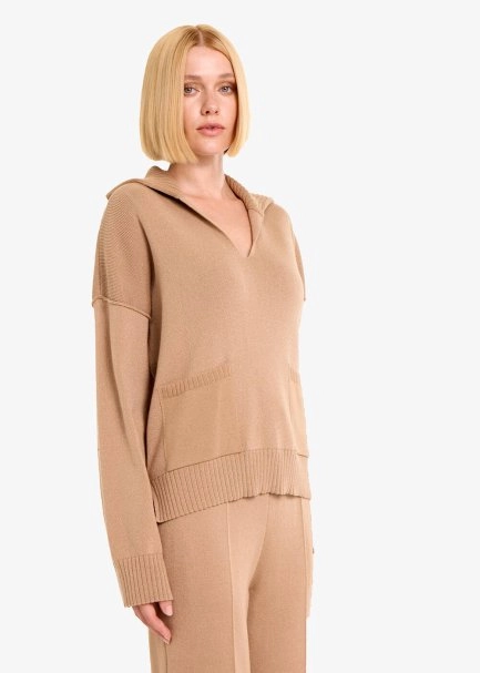 OVERSIZE CAMEL SWEATER - 3