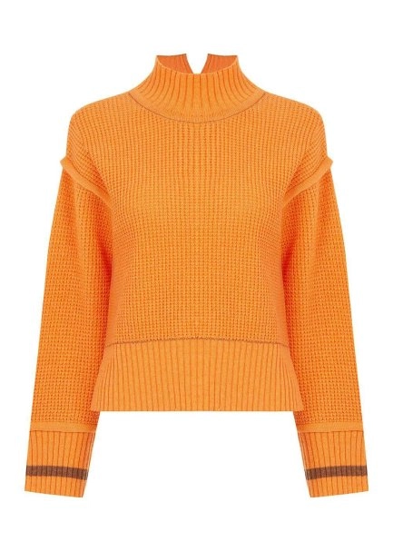 OVERSIZE CROP APRICOT SWEATER - 6