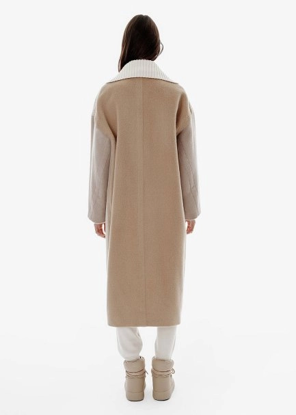 Oversize Kruvaze Renk Blok Kaban - 5