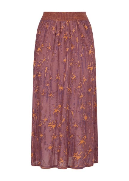 Palmiye Desenli Triko Etek - 6