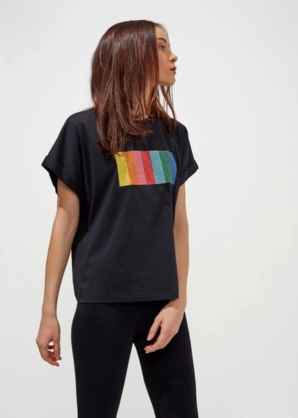 Pamuk Bisiklet Yaka Siyah T-Shirt - 4