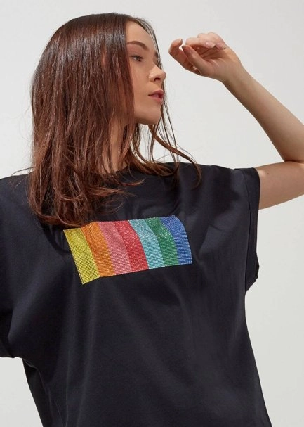 Pamuk Bisiklet Yaka Siyah T-Shirt - 5