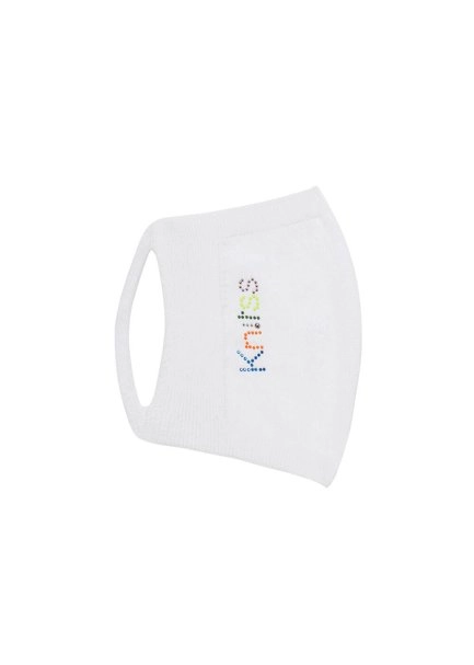Pamuk Yıkanabilir Beyaz Triko Maske - 1