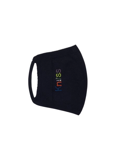 Pamuk Yıkanabilir Lacivert Triko Maske - 1