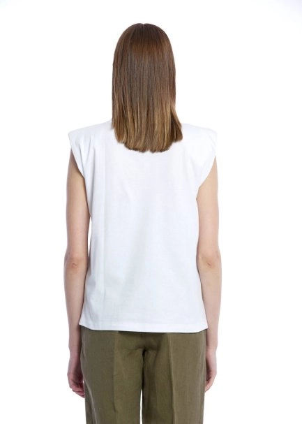 Pamuklu Basic Beyaz T-Shirt - 5