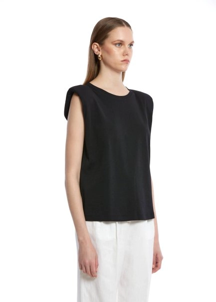 Pamuklu Basic Siyah T-Shirt - 3