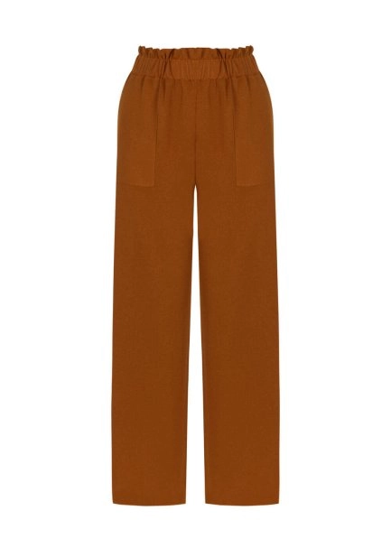 Paperbag Tarçın Rengi Triko Pantolon - 6