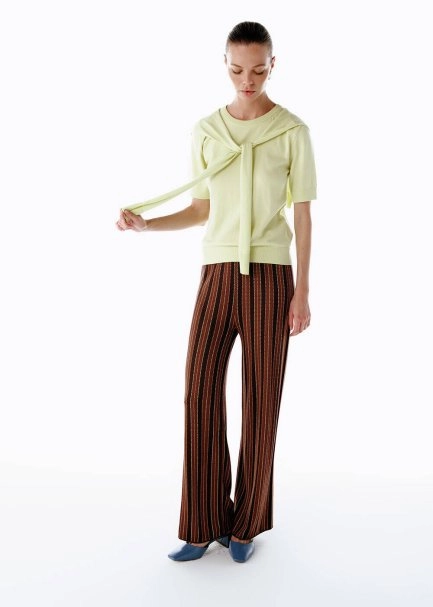 Patchwork Desenli Triko Pantolon - 3