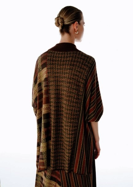 Patchwork Desenli Triko Tunik - 5