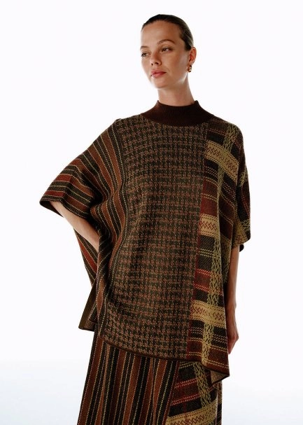 Patchwork Desenli Triko Tunik - 3