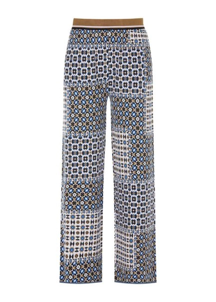 PATCHWORK JACQUARD PATTERN KNIT PANTS - 6