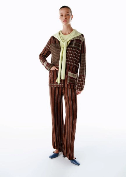 PATCHWORK PATTERNED KNIT JACKET - 2