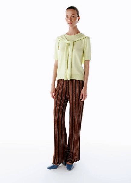 PATCHWORK PATTERNED KNIT PANTS - 2