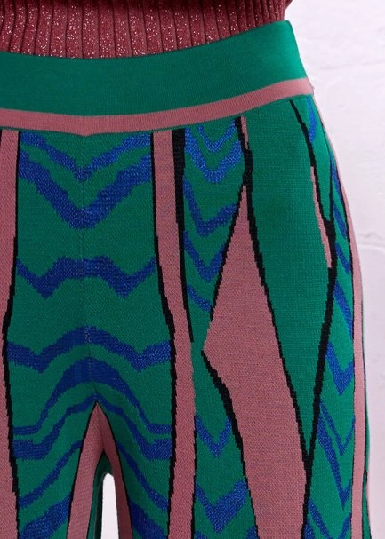 PATTERNED COLORFUL KNIT PANT - 5