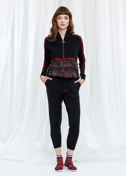 Patterned Red Knit Sneakers - 2