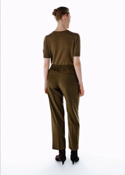 Pile Detaylı Yün Pantolon Olıvestone - 5